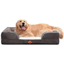 Laifug Large Orthopedic Premium Memory Foam Dog Bed, Dog Sofa with Washable and Removable Suede Cover, Waterproof Liner and Non-Slip Bottom Grey, X-Large(44''x34''x9'')