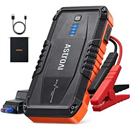 AstroAI S8 Car Battery Jump Starter 1500A – Portable 12V Lithium Jump Box with 3 Mode Flashlight, Power Bank & Smart Jumper Cables - for 6.0L Gas and 3.0L Diesel Engine,Orange