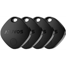 ATUVOS Air Tracker Tag 4 Pack, Smart Key Finder Luggage Tracker Compatible with Apple Find My (iOS Only, Android not Supported), Bluetooth Item Locator for Bags, Suitcase, Wallet, Replaceable Battery.