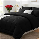Queen 7-Piece Black Comforter Set