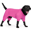 cyeollo Fleece Dog Pajamas Large Dog Pjs Jumpsuit Thermal Dogs Onesie Stretchable Doggie Coat Pet Clothes for Medium to Large Sized Dogs, Color Fuchsia