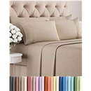 Queen 6 Piece Sheet Set - Cooling & Breathable Bed Sheets - Hotel Luxury Bed Sheets for Women, Men, Kids & Teens - Deep Pocket Bedding w/Easy Fit - Soft & Wrinkle Free - Queen Heathered Beige Sheets