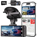 REDTIGER 4K STARVIS 2 Dashcam Front Rear, 5GHz WiFi 20MB/s, Free 128GB Card