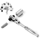 DURATECH 1/4" Drive Ratchet Handle, 2 in 1 Flex Head, Socket & Bit Driver