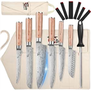 Chef Knife Set with Roll Bag, 14-Piece Sharp Kitchen Knife Set