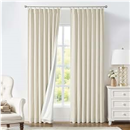 Pinch Pleated Blackout Curtain Panel with Full Blackout Liner Window Treatment Sets with Back Tab for Farmhouse Living Room Bedroom Thermal Insulated Drape with Hooks, 40"x95"x2, Sand/Linen