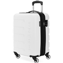SwissGear Signature Hardside Expandable Luggage with Spinner Wheels and TSA Lock, Patented Built-In Cup Holder, White/Red, Carry-On 19-Inch