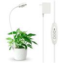 SANSI 10W Clip-On LED Grow Light, Full Spectrum, 4-Level Dimmer, White