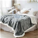 Waterproof Throw Blanket - Sherpa Fleece Reversible Cover, Soft Warm Leak-Proof Bed & Couch Protector for Kids, Pets & Everyday Spills (Velvet Gray/Cloud White, Throw 50x60”) Bedding Aid