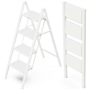 WOA WOA 4 Step Foldable Step Stool, 330lbs Load, White