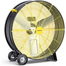 VAGKRI 30 Inch Industrial Drum Fan, 300W High Velocity Floor Fan, 3 Speed Heavy Duty Metal Fan with Casters Handles, Powerful Motor Air Circulator for Warehouse, Factory, Barn, Commercial, UL listed
