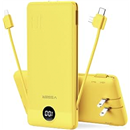 VEGER Portable Charger with Built in Cables&Wall Plug, 10000mAh Power Bank