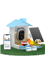 HARYMOR Smart Bird Feeder with Camera Solar Powered, Birdfeeder Cam for Outside, AI Species Identify, 2K Live View, Instant Arrival Alerts, Bird Lover Gifts, Blue