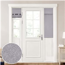 HOMEIDEAS 100% Linen Blackout Sidelight Curtains for Front Door, Side Door Window Curtains, Door Shades for Small Window, Thermal Insulated Door Covering, (1 Panel, W12 X L40, Light Grey)