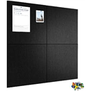 Large Cork Board Tiles, 4 Packs 12" x 12", Black