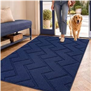 hicorfe Indoor Door Mat,Resist Dirt Non Slip Doormat,36"x59",Navy Blue