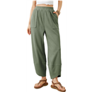 Xiaoxuemeng Womens Baggy Wide Leg Pants Casual Elastic Waisted Palazzo Harem Pants with Pockets