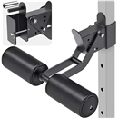 Kipika Nordic Hamstring Curl Squat Rack Attachment for Power Rack with 5/8" or 1" Hole - Adjustable Leg Hold Down Attachment with Premium Leather Surface