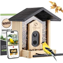 Bird Feeder with Camera, Upgraded 1.5L Smart Birdhouse Al Identify for 10000 Plus Species, Auto Capture & Real-time Notifications, Ideal Gift for Bird Lovers (Iron Roof)