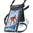 Lamicall Waterproof Phone Pouch with Storage Bag - [ Larger Size] IPX8 Dry Bag with Adjustable Lanyard, Waterproof Phone Case for iPhone 14 15 16 17 Pro Max, Galaxy S24 S25 Ultra, All 4-7.5" Phones