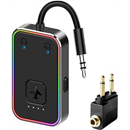 2026 Upgraded Pro Airplane Bluetooth 5.4 Transmitter for All Headphones, aptX LL, Supports 2 Headphones/AirPods, Wireless Audio Adapter for in-Flight, TV, Gym, Tablets，Metal Frame