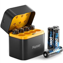 Rechargeable AA Batteries Lithium with Charger,8 pack 1.5V 3000mWh Double A Battery Rechargeable,Long Lasting Pilas Recargables Lithium ion AA Battery with Charging Storage Box for Blink Outdoor Xbox
