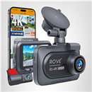 ROVE R2-4K DUAL Dash Cam Front and Rear, STARVIS 2 Sensor, FREE 128GB Card Included, 5G WiFi - up to 20MB/s Fastest Download Speed with App, 4K 2160P/FHD Dash Camera for Cars, 3" IPS, 24H Parking Mode