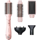 Blow Dryer Brush Set, Wavytalk Air Sculpt 5-in-1 Hot Air Brush Set, Multi Hair Styler for Salon Blowouts, Smooth Curls, Volumizing and Straightening, Sleek and Less Frizz, Pink
