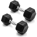 CAP Rubber Coated Hex Dumbbell Set