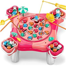 Magnetic Fishing Game for Kids Toddlers 3-5, 70 pcs Fishing Toys for Kids Toddlers 3-5, Table Toys Board Game Birthday Gifts for 3 4 5 6 7 8 Years Old Kid Toddler