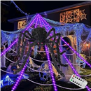 Brighter Spider Webs Halloween Decorations Lights,Halloween Decor