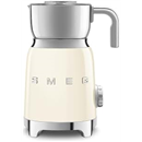 Smeg 50's Retro Style Milk Frother with 2 Disks, 6 Preset Programs, Hot or Cold Frothing, Induction Heating, Cream, MFF11CRUS