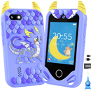 Kids Smart Phone for Boys Gifts - Toddler Christmas Birthday Gift for Age 3 4 5 6 Year Old, Kids Cell Phone Toy with Touchscreen, Dual Cameras, Learning, Music Player, Games with 32 GB Card