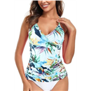 RELLECIGA Women's V Neckline Ruched Tankini Top Swimsuits Push Up Swim Top Only | Push Up, V Neckline, Ruched, Swim Top Only