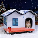 Heated Cat Houses for Indoor/Outdoor Cats with Elevated Heated Cat Bed Waterproof Providing Safe Feral Cats, Easy to Assemble