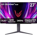 LG 27GS93QE 27-inch Ultragear OLED Gaming Monitor QHD 1440p 240Hz 0.03ms DisplayHDR True Black 400 AMD FreeSync Premium Pro NVIDIA G-Sync HDMI 2.1 DisplayPort Tilt/Height/Pivot Stand Black