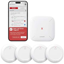 X-Sense Wi-Fi Water Leak Detector Kit, Smart Water Sensor Alarm with App Alerts and Ultra-Slim Design, Water Alarm Leak Detector for Basements, 4 Water Sensors and 1 Base Station, Model SWS0A41 | Smart App Alerts and 100 dB Adjustable Alarm for Basement, Kitchen, and Laundry, IP67 Waterproof, SWS0A41