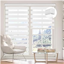 KELIXU Cordless Zebra Blinds with Valance, 45" W x 90" H (114 W x 228 H CM) Day and Night Window Indoor Shades Double Layered Fabric Blind, Light Filtering Window Roller Shade for Home Door, White