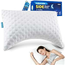 Side Sleeper Pillows for Neck & Shoulder Comfort - Ergonomic Curved Crescent Design, Adjustable Shredded Memory Foam, Cooling & Soft Cover, Extra Fill Included, Queen Size