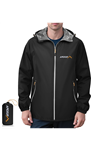 APEXUP Packable Rain Jacket Men with Reflective Zipper, Lightweight Waterproof Raincoat, Mens Rain Jacket for Outdoor Sports