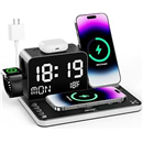 Acer Gadget 7-in-1 Wireless Charging Station Charger Stand for Multiple Devices for Apple - iPhone 17 16 15 14 13 12 Pro Max Apple Watch Airpods, Wireless iPhone Charger Station with Bluetooth TimeSyn