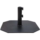 C-Hopetree 38 lb Steel Plate Patio Umbrella Base, Square Heavy Duty Stand Weight with 4 Anti-Slip Pads for Outdoor Market Table Umbrella, Black