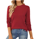 QUALFORT Women's Sweater 100% Cotton Soft Knit Pullover Sweaters