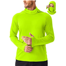 PINSPARK Men's Sun Protection Hoodie with Mask UPF 50+ UV Long Sleeve Shirt Men Rash Guard Performance Fishing Hiking Shirt