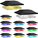12 Pack Solar Post Cap Lights, Outdoor Fence Solar Powered Cap with 4 Lighting Modes Waterproof Light Decorative for Deck Patio or Garden Decor, Fits 4x4 Wood Vinyl Posts