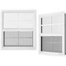 2 Pack Shed Windows 30" W x 36" H Flush Mount, Household Windows for Playhouses, Barns, Chicken Coop