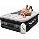 CHERIMOR Queen Air Mattress with Built-in Pump, 18" Raised Comfort, 48Hr Leak-Proof Test, Upgraded Honeycomb Pillar Design, Supports 800 lbs, 3-Min Inflation-Inflatable Bed for Home Guests & Camping