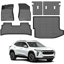 Floor Mats Cargo Liner Custom Fit for 2024 2025 2026 Chevy Trax/Buick Envista 5 Seats Accessories TPE 3D All Weather Floor Liners Trunk Mat Backrest Mat Heavy Duty Durable
