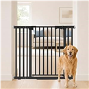 105cm Extra Tall Baby Gate for Dog Pets No Jumping Over, 76-125cm Wide Pet Safety Gate Indoor for Doorways No Drilling,Auto Close Heavy Duty Puppy Gates for Stairs Pressure Mounted (Black)