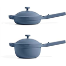 Our Place Mini Home Cook Duo - 8.5" Always Pan & Small Perfect Pot Bundle | Multi-Functional Cookware Set Replaces 18 Pieces | Blue Salt